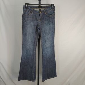 The Limited Sexy Drew Fit Jeans Womens Size 6 Long Flare Stretch Denim Blue